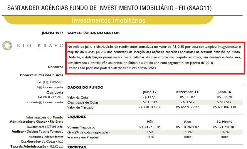 queda nas distribuições