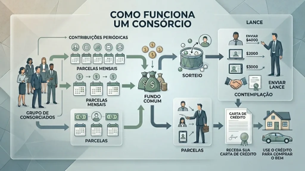 Como funciona um consórcio