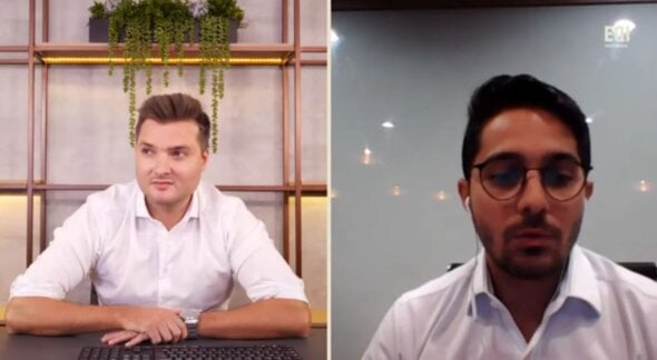 Denys Wiese e Romulo Luz em live da EQI Investimentos