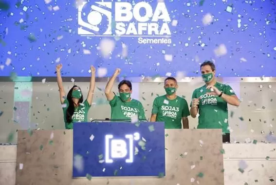 foto do IPO da Boa Safra na bolsa de valores