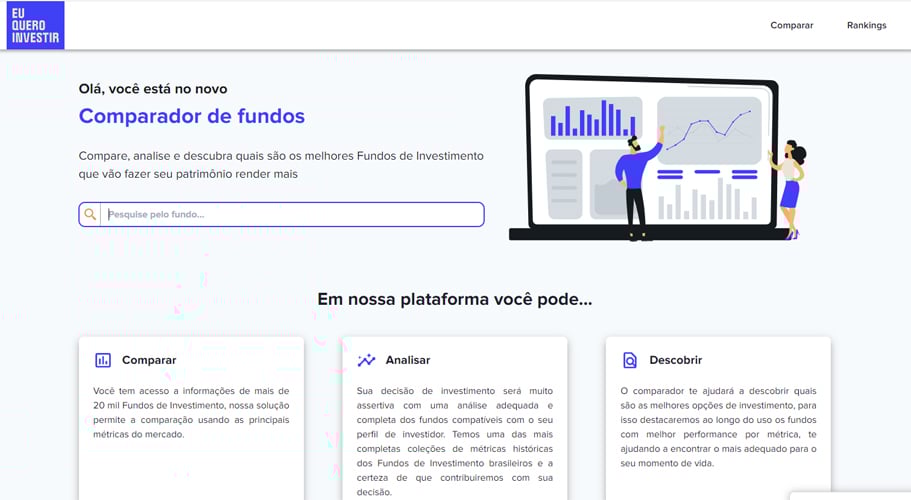 Imagem do comparador de fundos da EQI