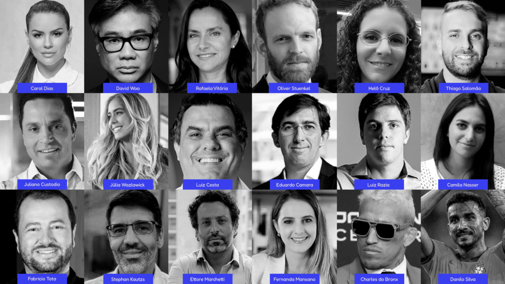 mosaico de fotos com convidados da Money Week