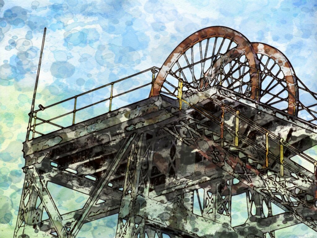 Imagem mostra uma rampa de mineração.