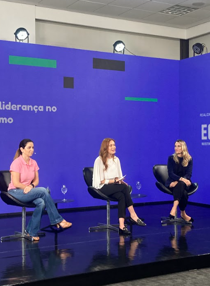 Sara Delfim Julia Wazlavick Carolina Cavenaghi durante painel sobre empreendedorismo feminino na 7ª Money Week