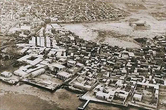 Foto de Visão aérea de Doha na década de 40 -  Foto: Embaixada do Catar
