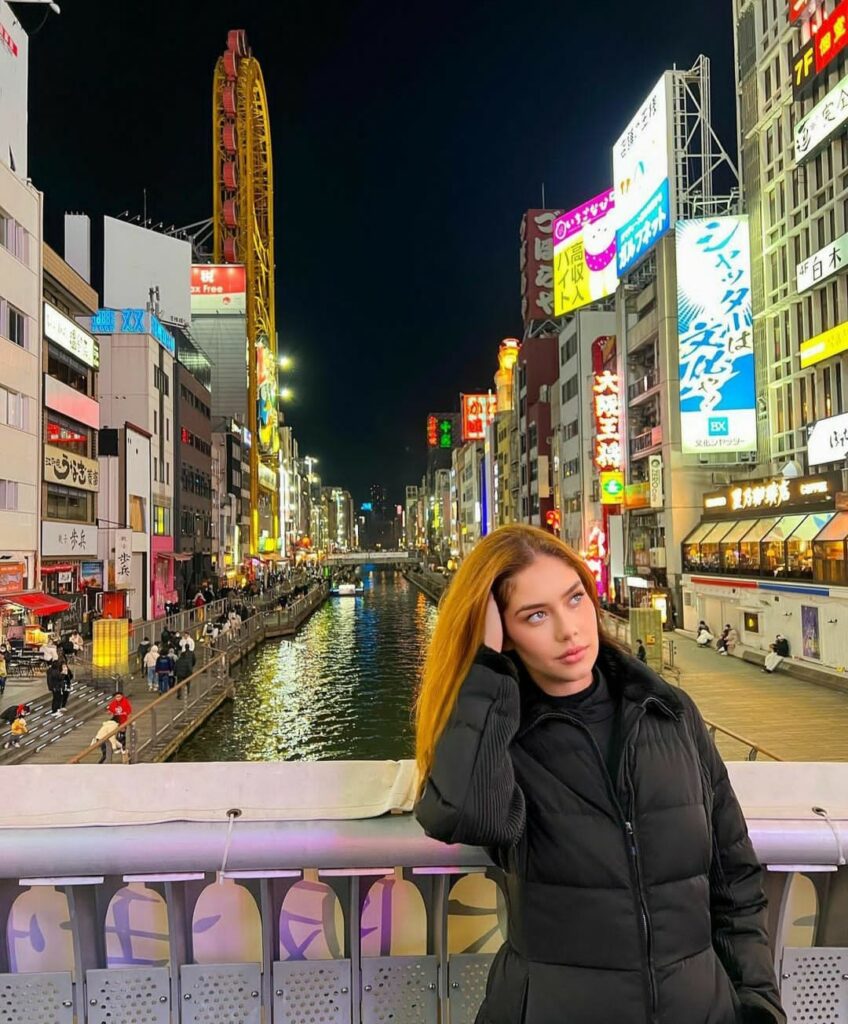 foto de Júlia Wazlawick no Japão