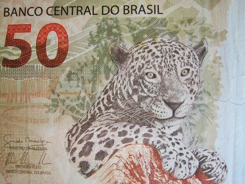 Imagem mostra uma nota de 50 Reais.