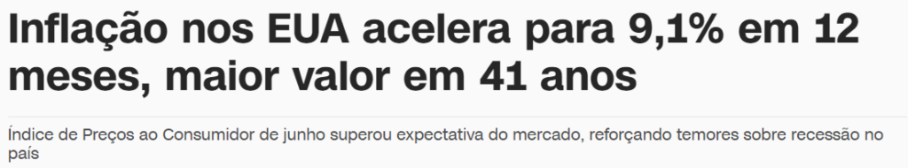 título de matéria jornalística