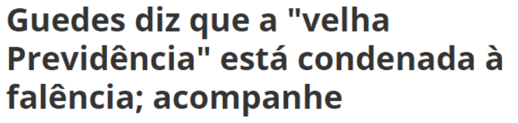 título de matéria jornalística