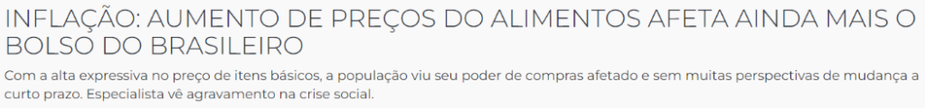 título de matéria jornalística