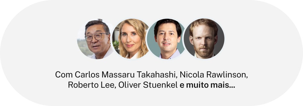 banner com palestrantes do evento Invista lá Fora