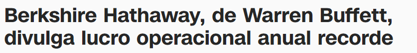 título de matéria jornalística