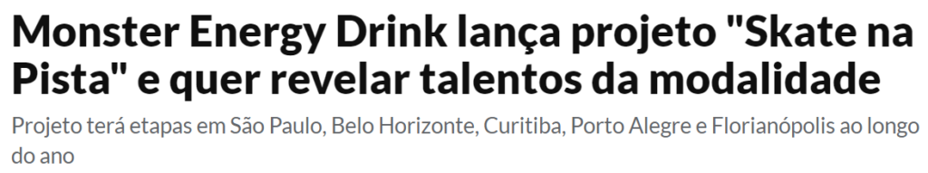 Manchete do site Máquina do Esporte