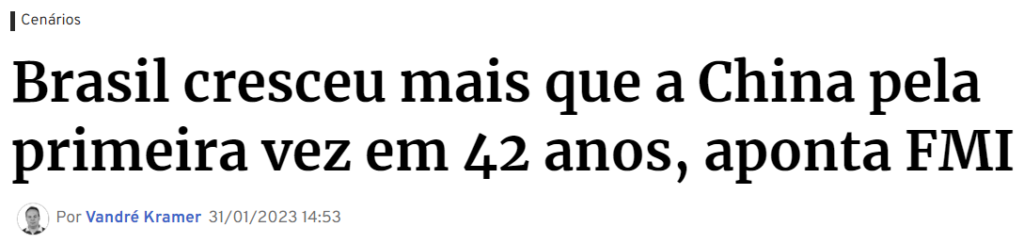 Manchete do portal Gazeta do Povo
