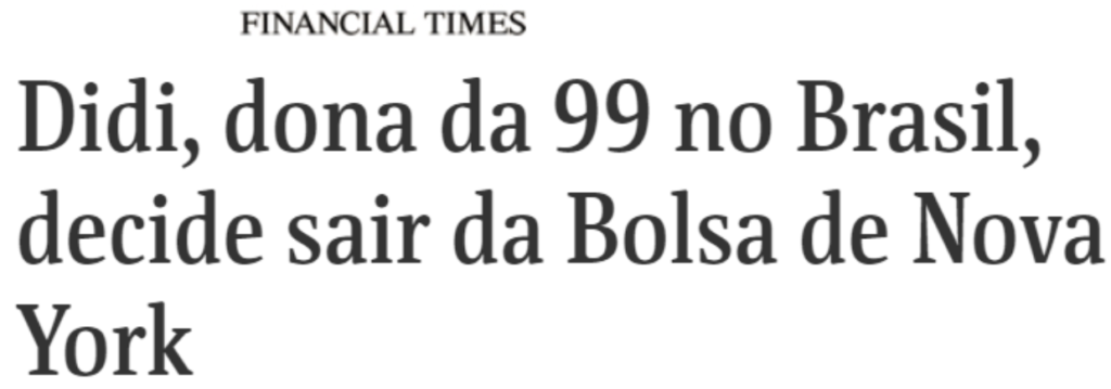 Manchete de notícia da Folha de S.Paulo