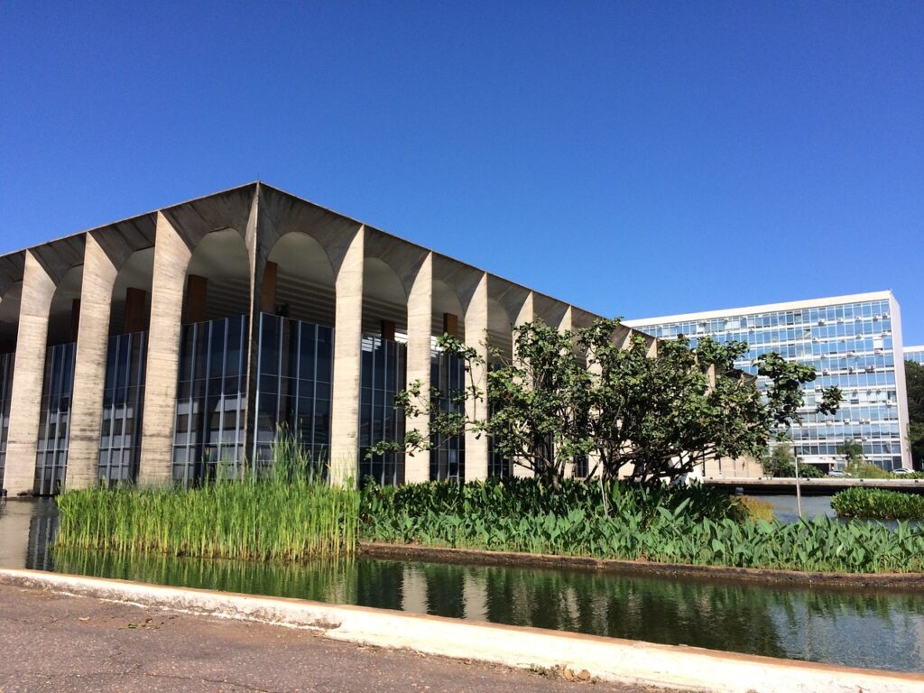 Imagem mostra uma paisagem de Brasília.