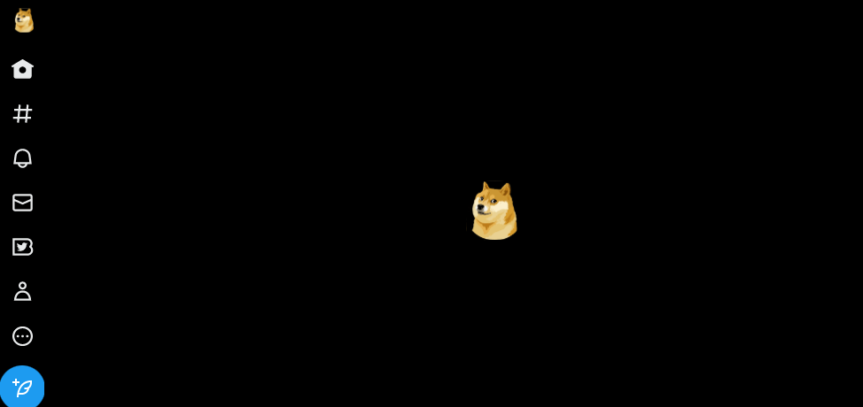Dogecoin (DOGE): imagem do cachorro símbolo da moeda na tela do Twitter