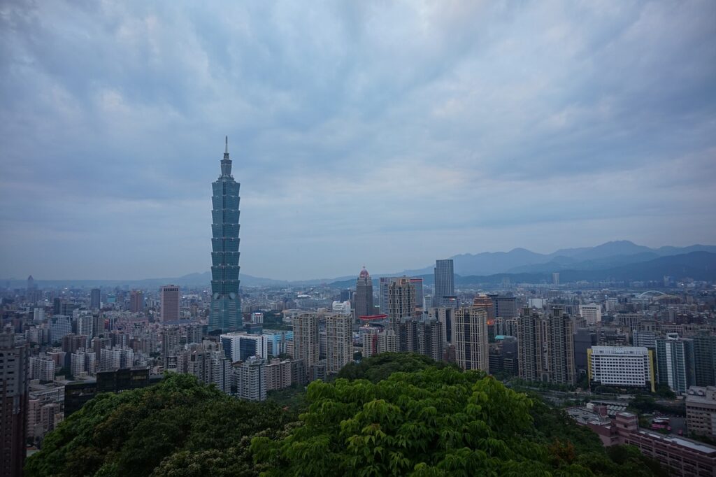 Imagem mostra uma parte de Taiwan.