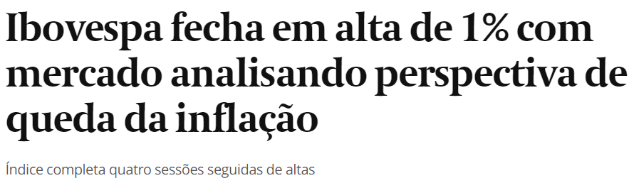 título de matéria jornalística