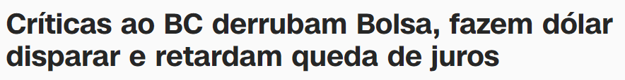 Manchete do portal CNN Brasil