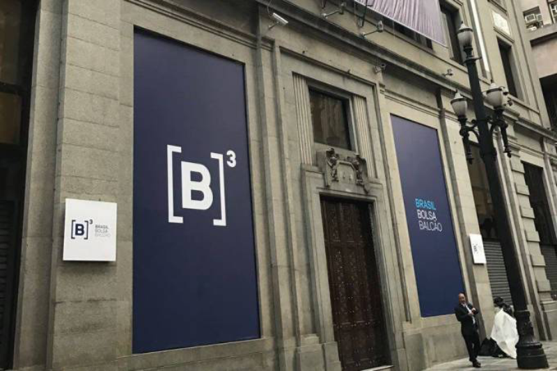 Imagem mostra a sede da B3 fechada.
