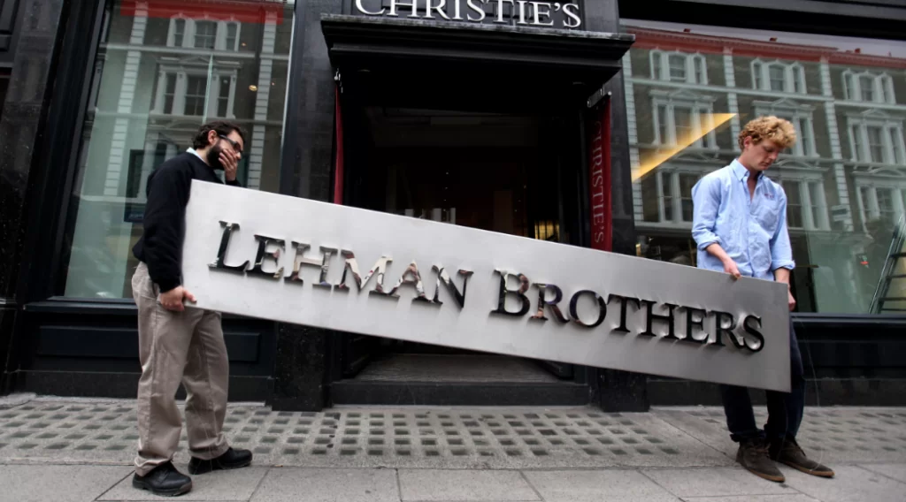 foto falência Lehman Brothers