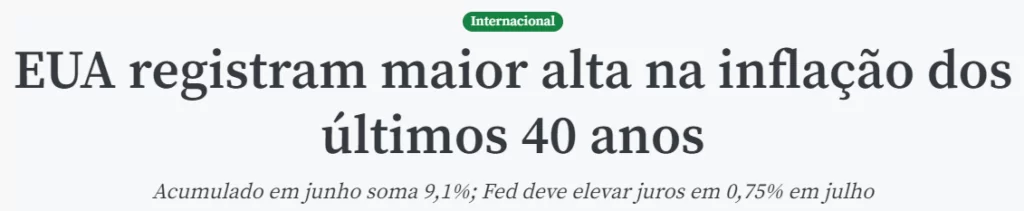 título de matéria jornalística
