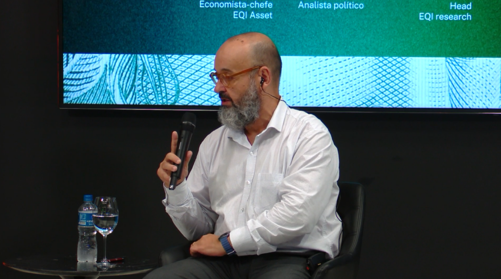 Luís Moran durante a sua participação do painel da geopolítica na Money Week
