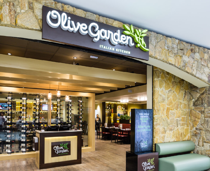 Fachada do restaurante Olive Garden