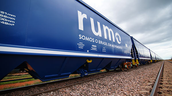 Vagão da empresa Rumo (RAIL3)
