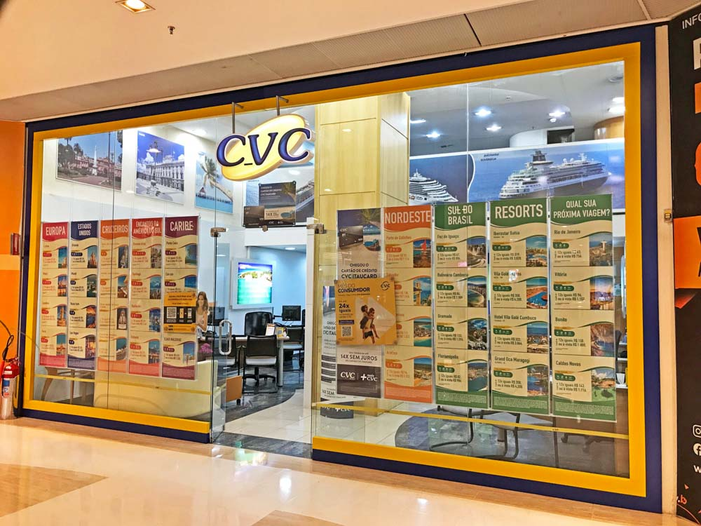 Fachada da CVC no Shopping Ibirapuera em São Paulo - Crédito: Divulgação