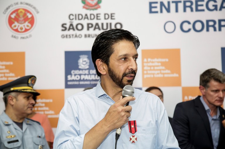 Ricardo Nunes fala em evento em São Paulo