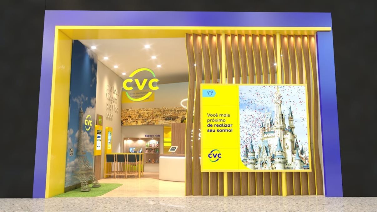 CVC (CVCB3) permite uso do FGTS para pagar viagem: fachada da loja