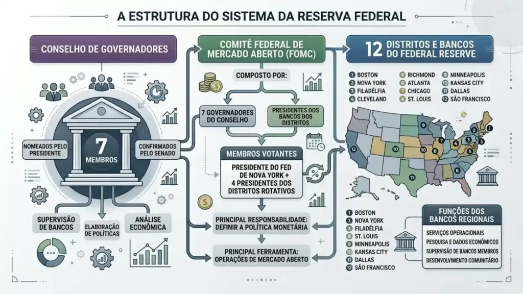 Infográfico Federal Reserve