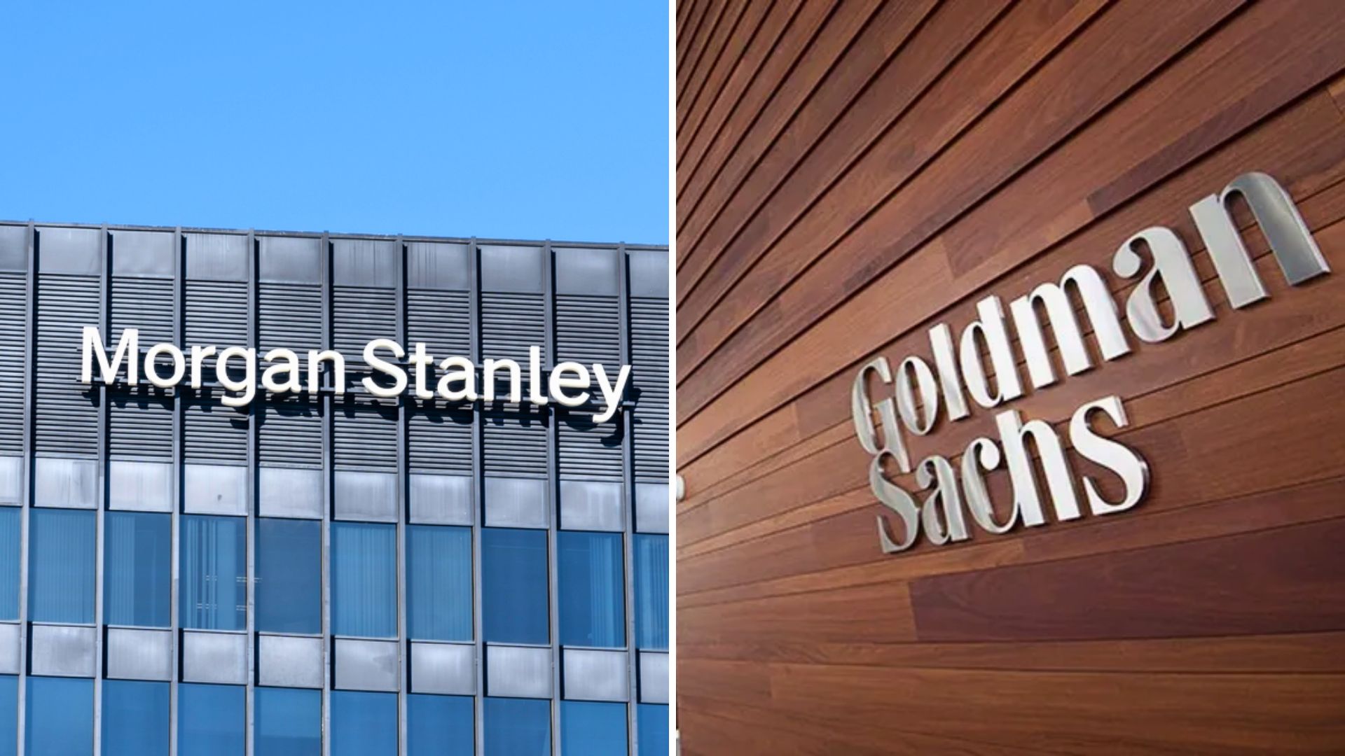 Edifícios que representam o Morgan Stanley e o Goldman Sachs