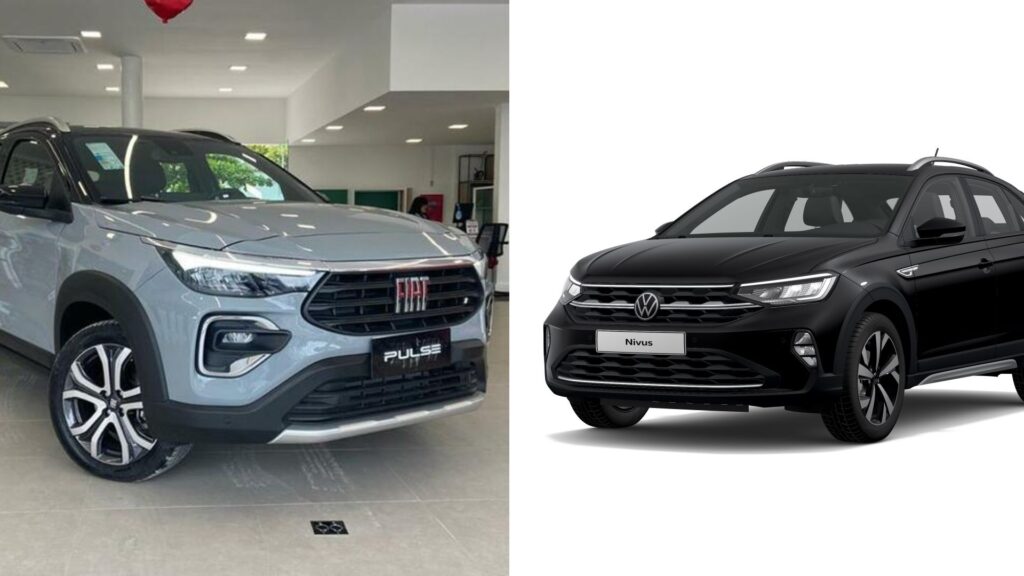 FIAT Pulse e VW Nivus - Divulgação FIAT e VW