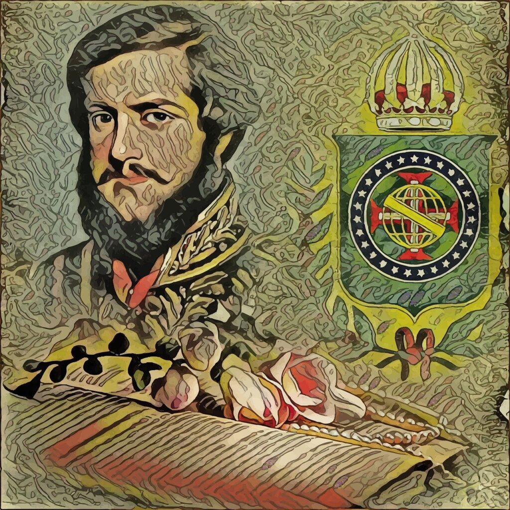 Poupança. Desenho de Dom Pedro II.