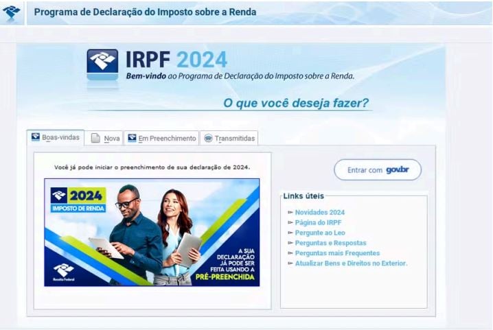 Como baixar o programa do IRPF 2024.