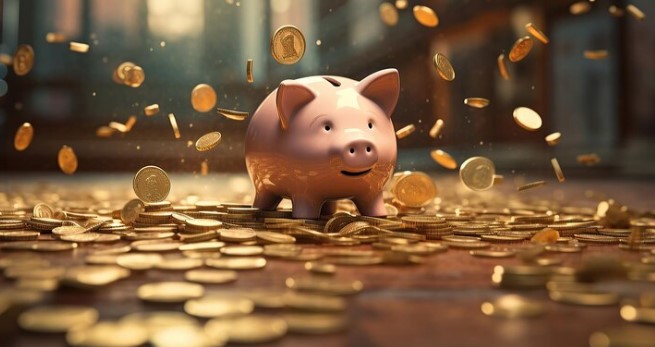 tesouro direto hoje: foto de cofre de porco e moedas
