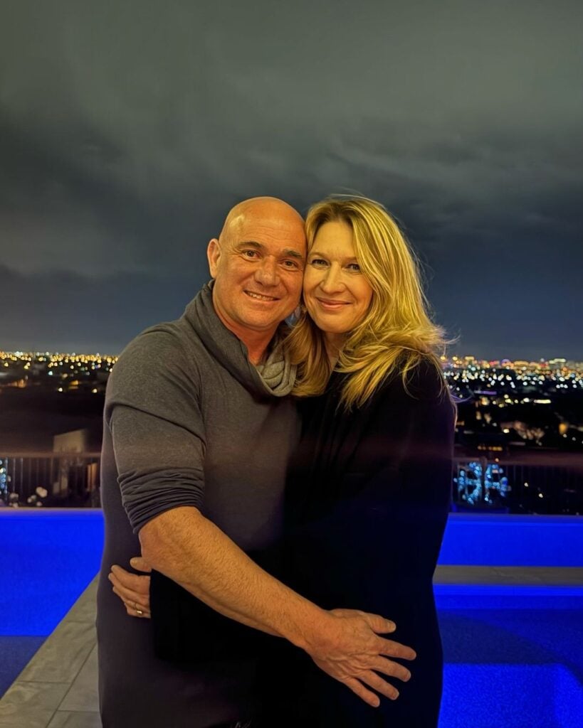 Tenista Andre Agassi e esposa Steffi Graff