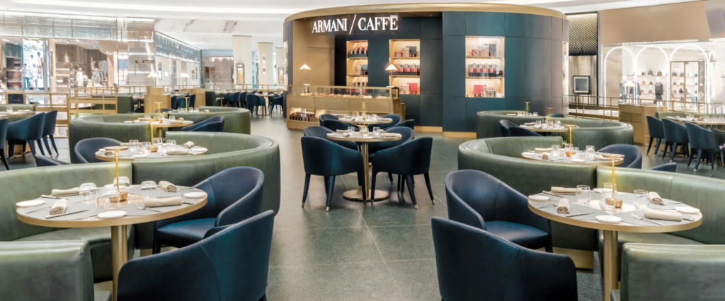Cafeterias de luxo. Armani Caffé
