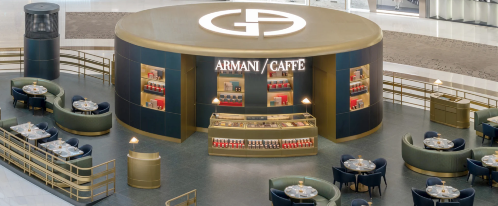 Cafeterias de luxo. Armani Caffé