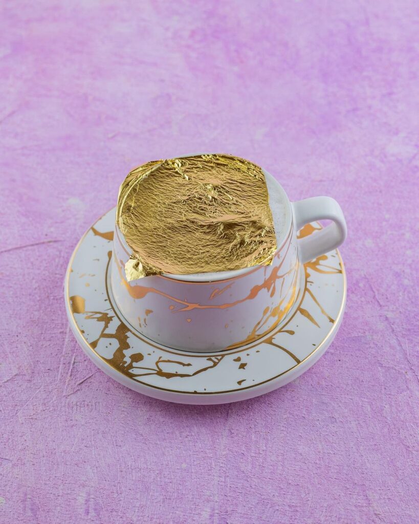 Ouro na comida. Café.