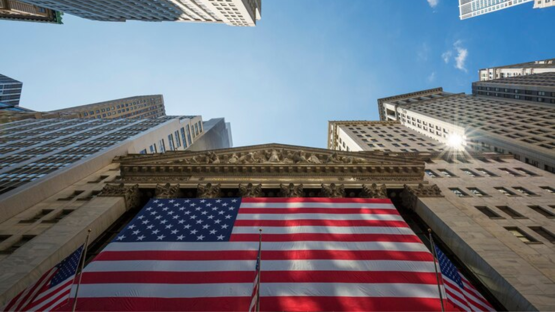 Bandeira dos EUA em Wall Street