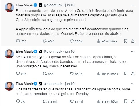 reprodução X Elon Musk