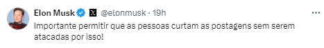 Reprodução X Elon Musk