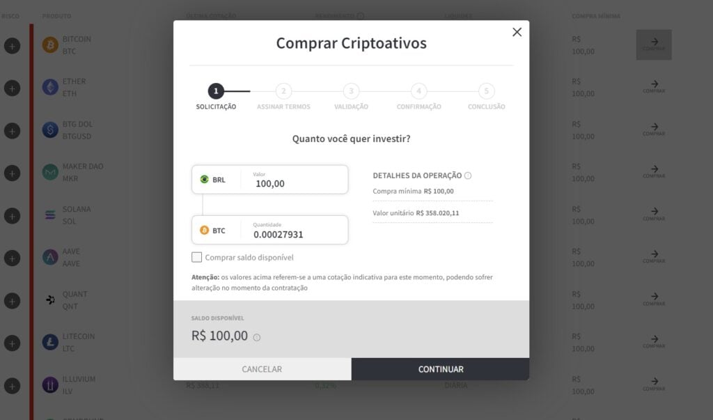 Passo a passo EQI Investimentos