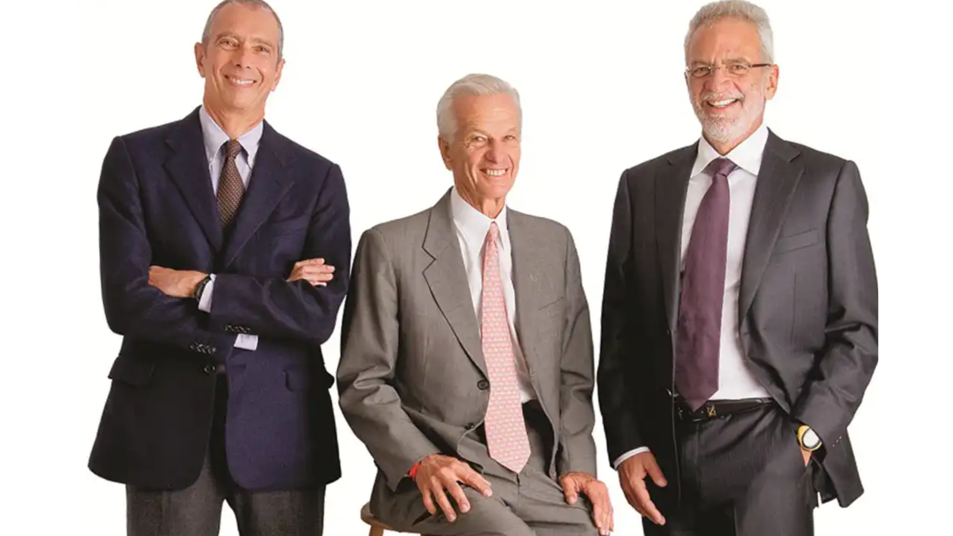 Jorge Paulo Lemann, Marcel Telles e Carlos Alberto Sicupira trio da 3G Capital que administra a AMER3