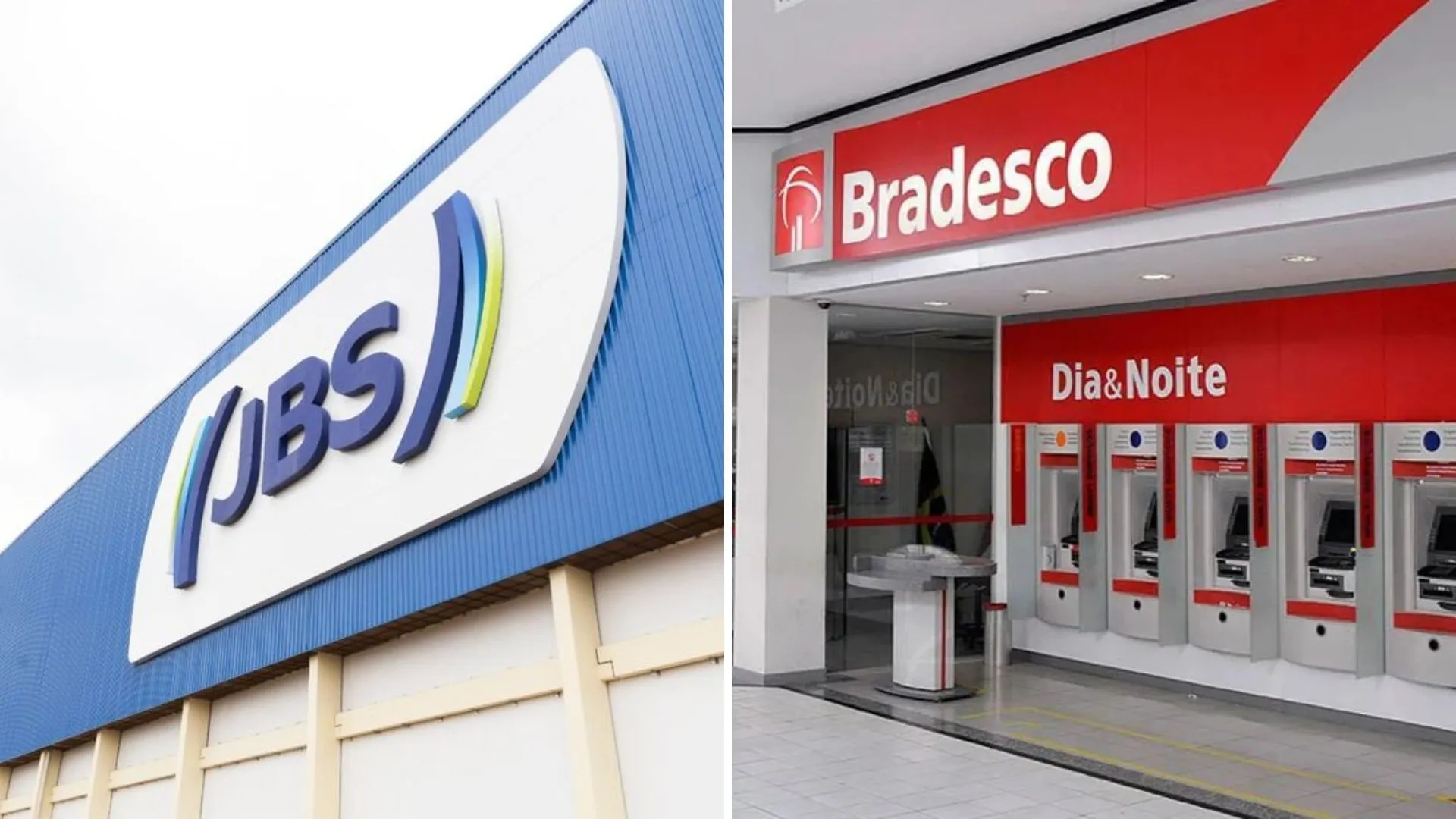 Letreiros da JBS e Bradesco