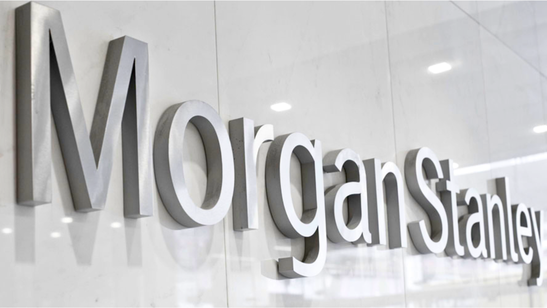 Letreiro do Morgan Stanley em seu escritório em SP